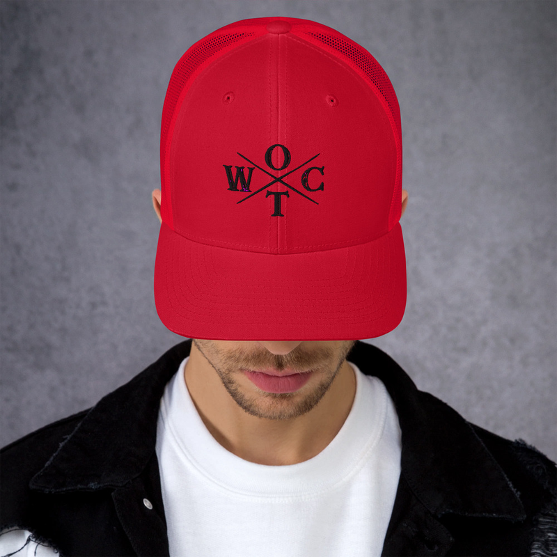 OTWC - Trucker Cap - Black Text – One size, Red