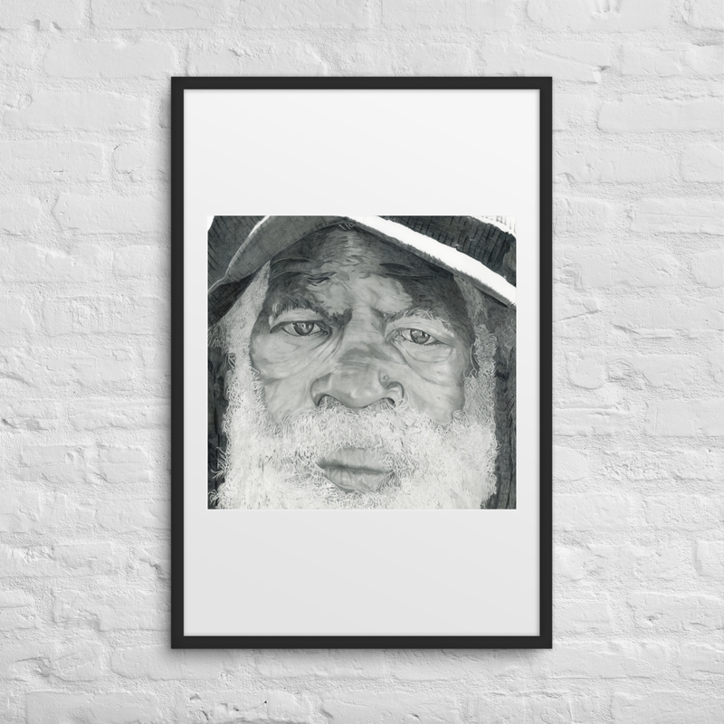 Under the Bridge Framed Print – 24″×36″, Black