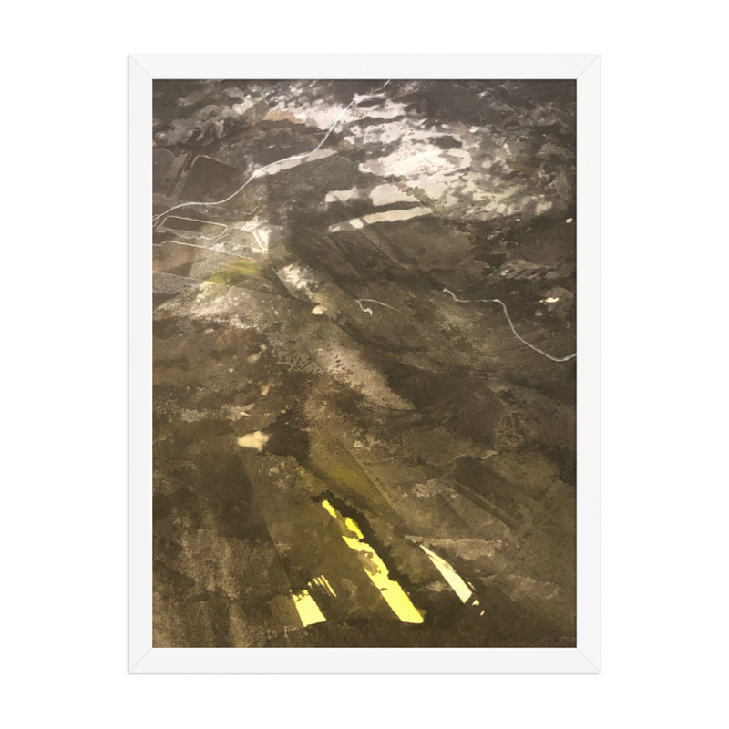 Perceptual Field 0084 – Under the Surface – Framed Print – 18″×24″, White