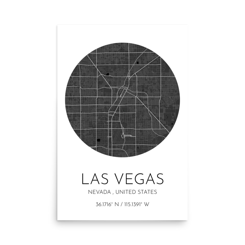 Las Vegas Street Map - Dark — —
