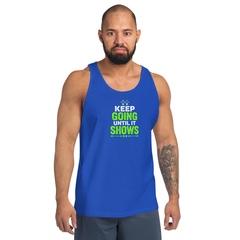 Keep Going Men's Tank Top – XL, True Royal