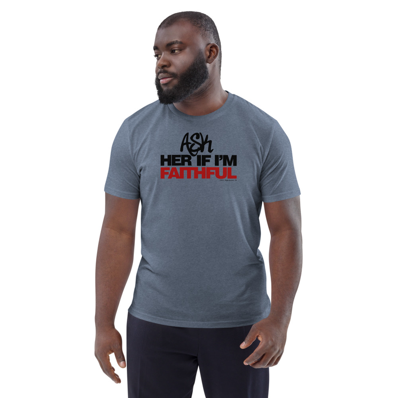 Faithful - Men's Organic Cotton T-shirt – 2XL, Dark Heather Blue