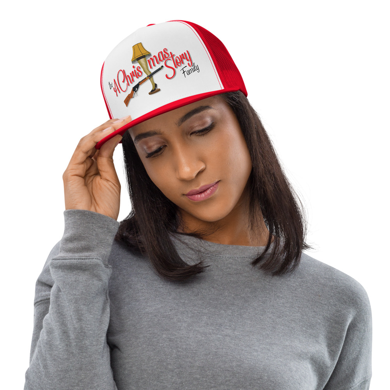 The Original A Christmas Story Family Custom Trucker Hat – One size, Red/ White/ Red
