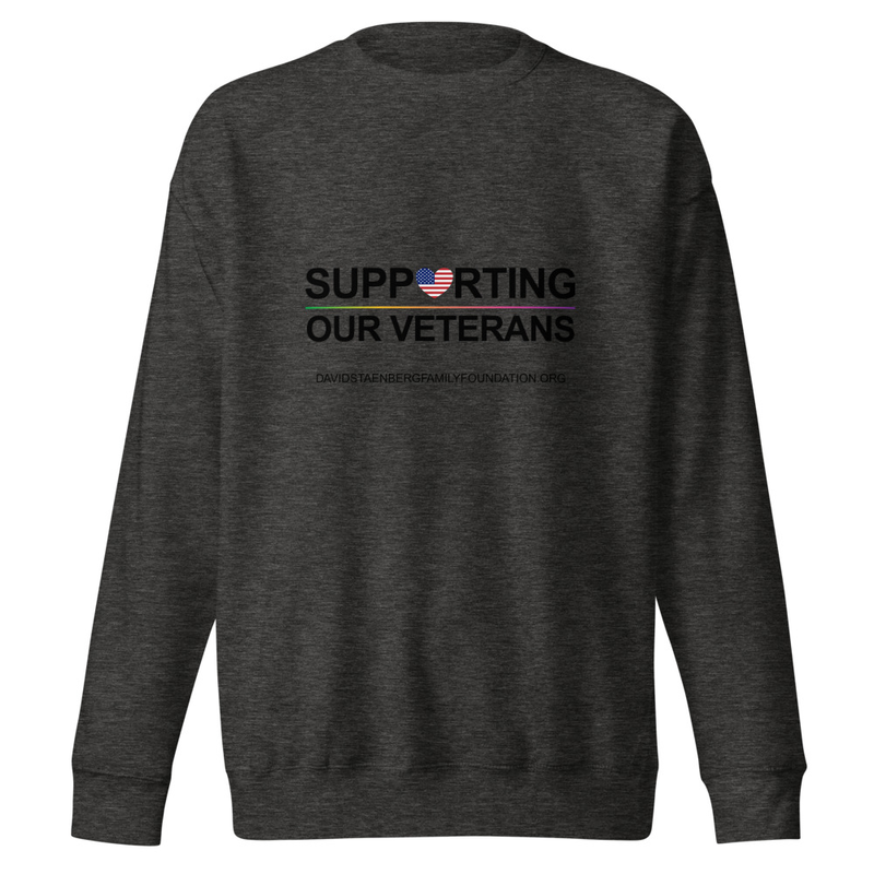 Unisex Premium Sweatshirt | Veteran's Day v1 – XL, Charcoal Heather