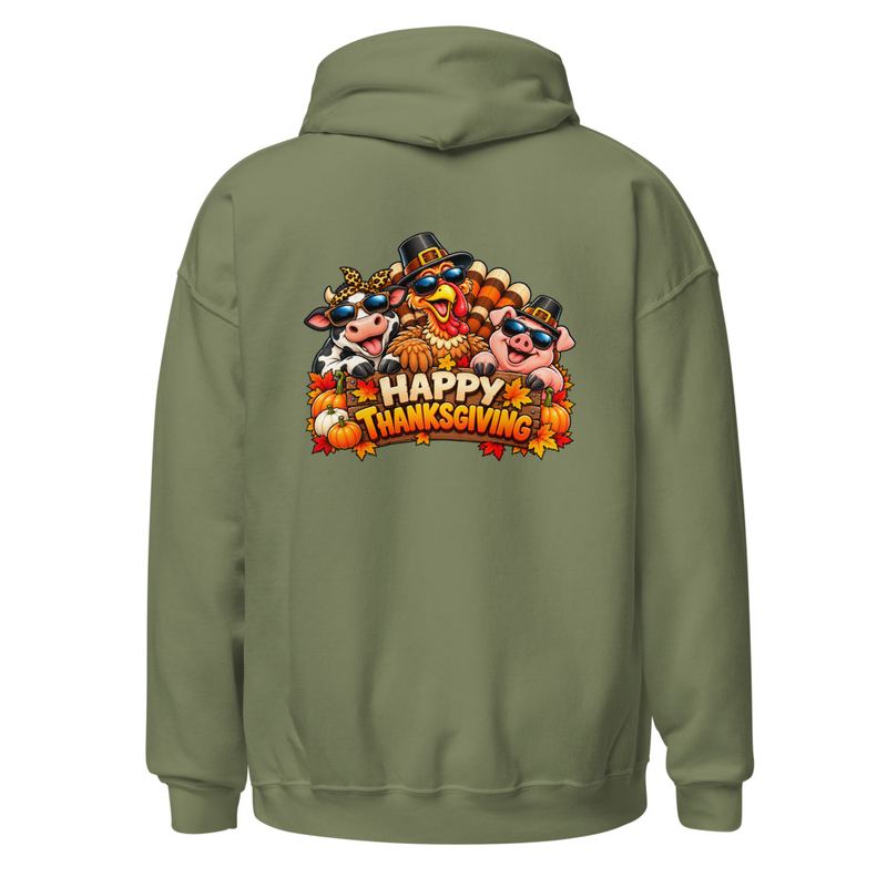 Cool Critters Thanksgiving Unisex Hoodie