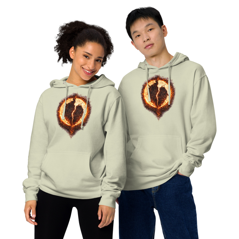 Aham Vadh Unisex Midweight Hoodie / Dusty Sage / S