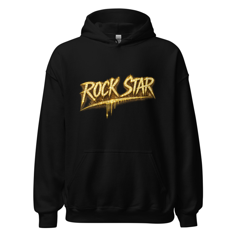 QLT ROCKSTAR™ - GOLD LOGO UNISEX HOODIE