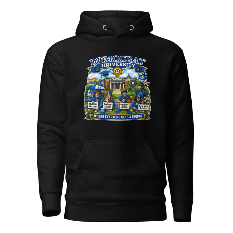 Dumocrat University Unisex Hoodie — Black