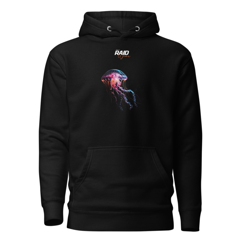 RAID Wear Jellyfish Front Print Hoodie – M, Black