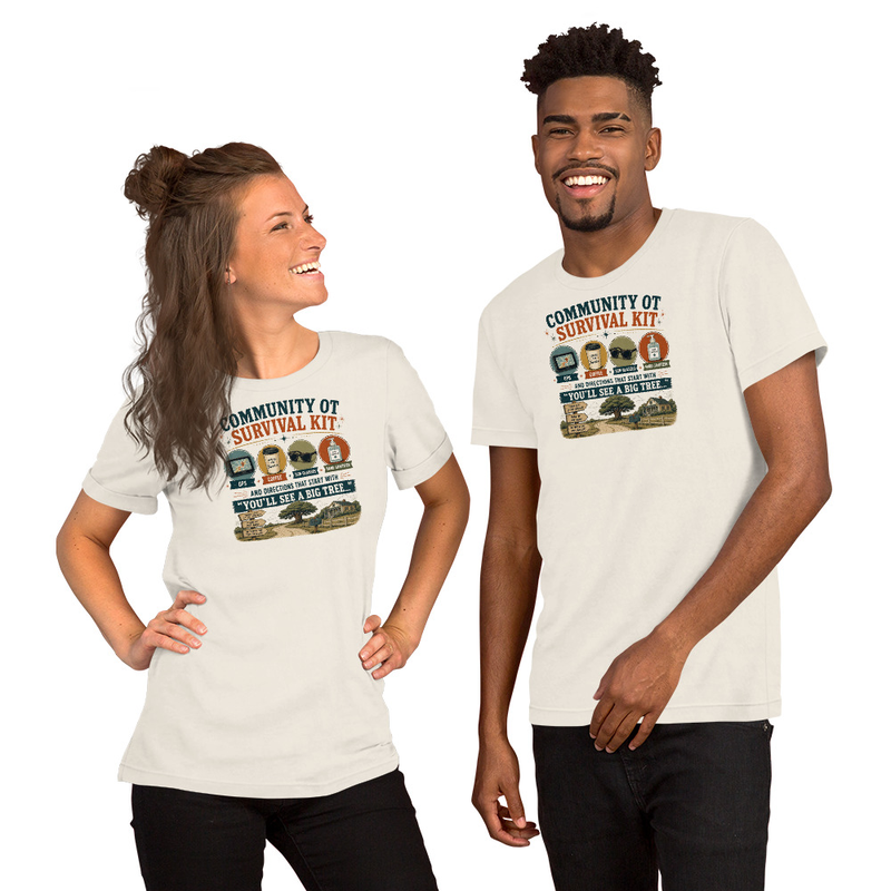 Community OT Survival Kit T-Shirt | Funny Occupational Therapy Shirt – 2XL, Vintage White