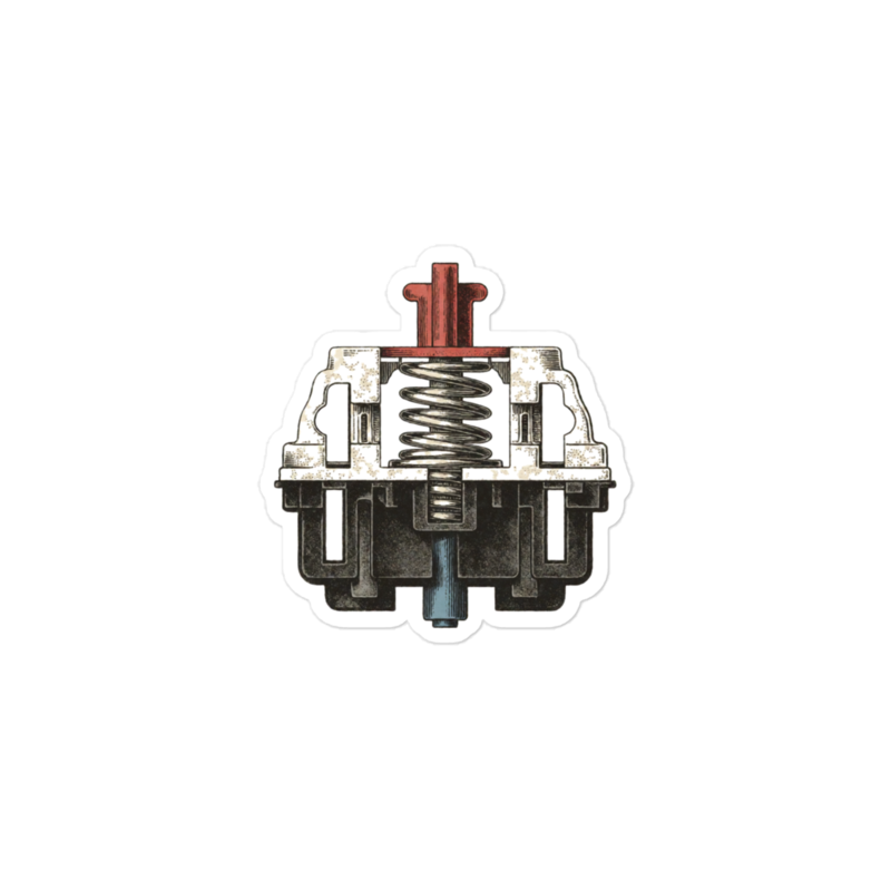 Anatomy of the Thock Sticker mockup