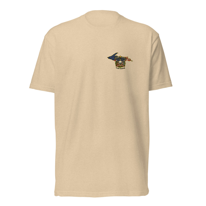 UP Golf Fireworks 250 Unisex Fitted T-Shirt - Next Level 6210 – XL, Heather Tan