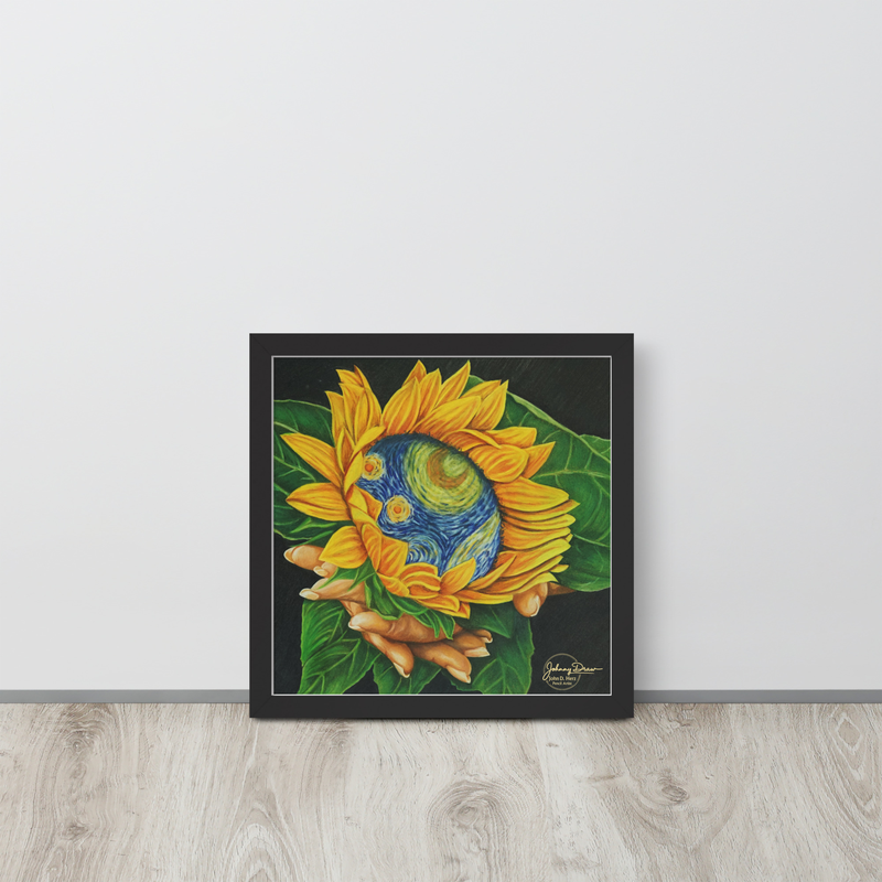 Homage Framed Print – 14″×14″, Black
