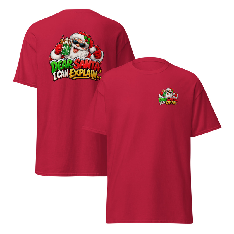 Dear Santa I can Explain Unisex classic tee – M, Cardinal