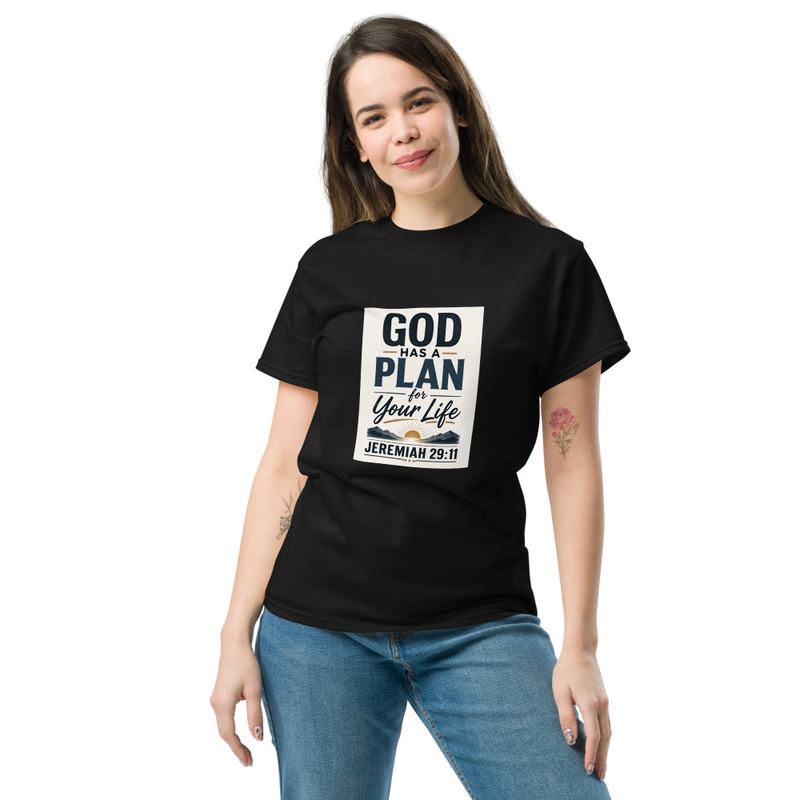 God Has a Plan Tee Shirt for Guys and Gals