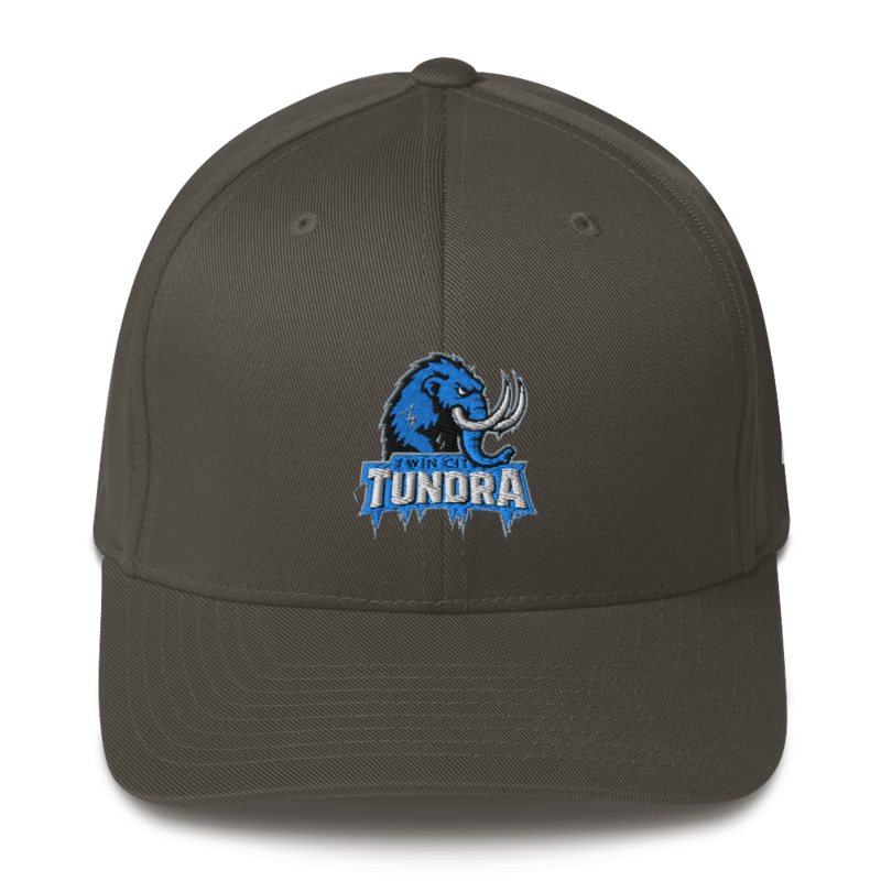 Twin Cities Tundra - Fitted Logo Hat – S/M, Dark Grey