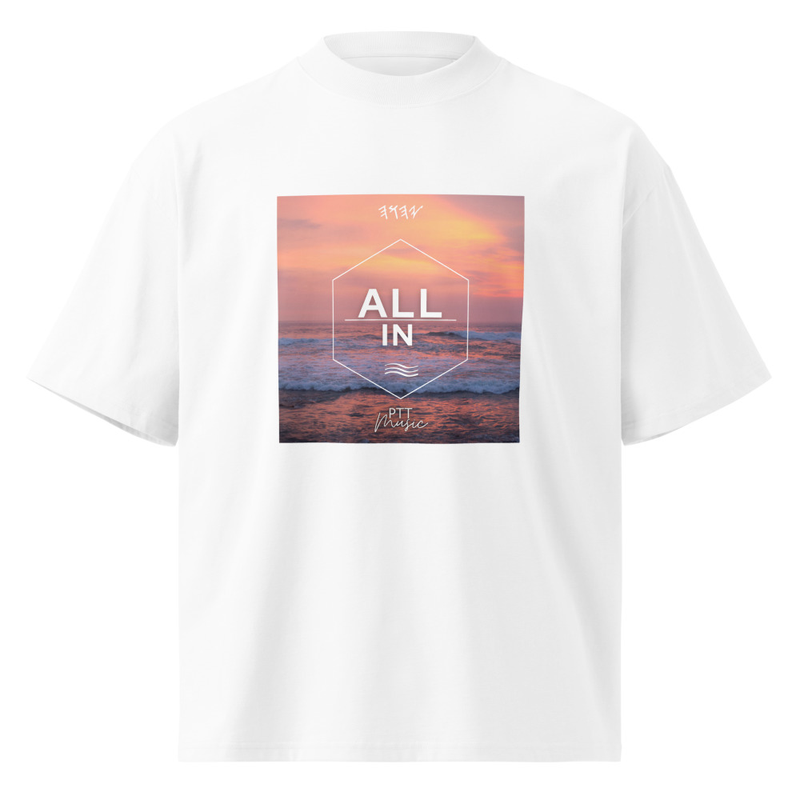 Unisex organic oversized high neck t-shirt