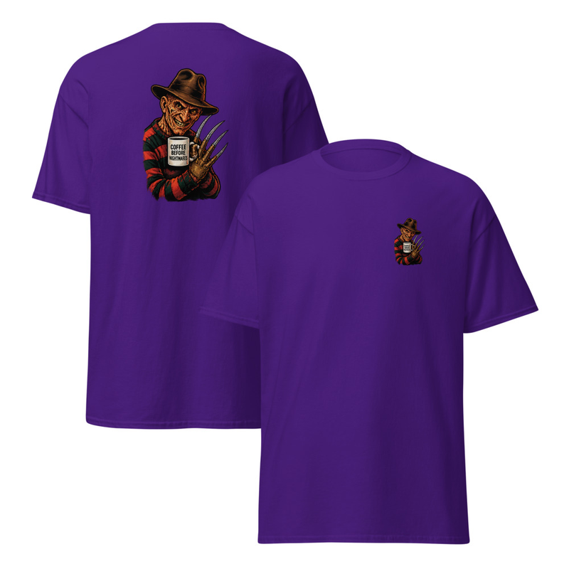 Coffee Before Nightmares Unisex classic tee – S, Purple
