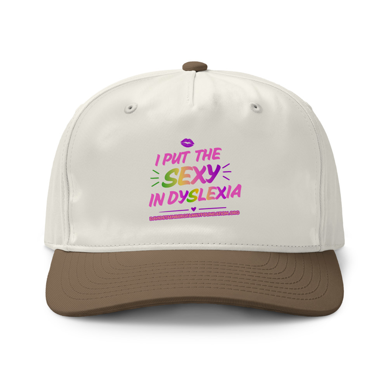 Class two-tone cap | Dyslexia v1 – One size, Natural / Walnut
