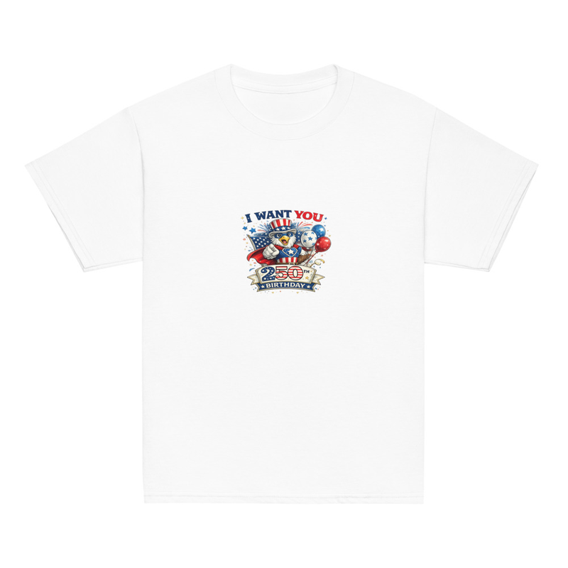 BMT Kids I Want You 250 Youth classic tee – XS, White