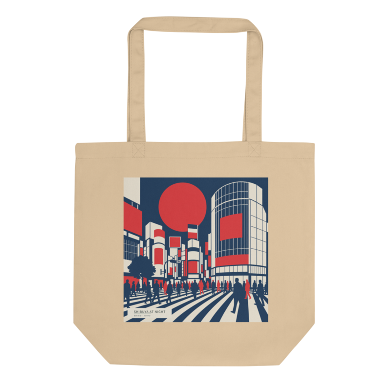 Shibuya at Night tote bag