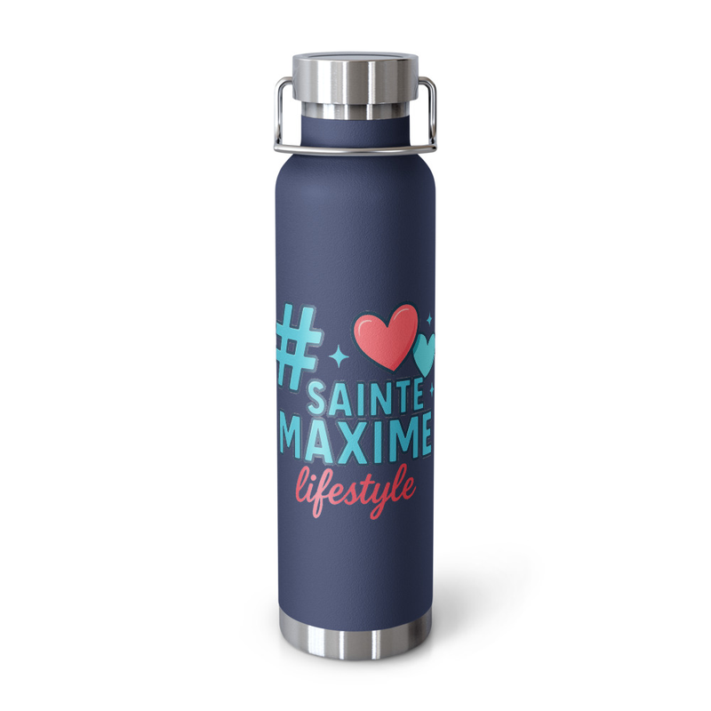Bouteille isotherme #SAINTEMAXIME Logo 2026 - vue 3