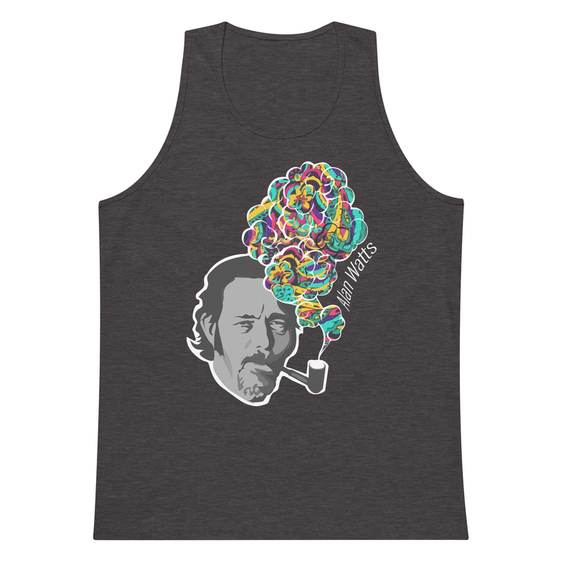 Alan Watts - Colorful Smoke - Zen Buddhism Rave Tank Men’s premium tank top