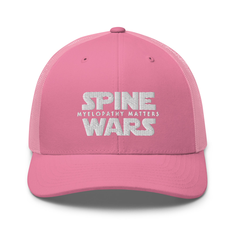 Spine Wars White Embroidery Trucker Cap