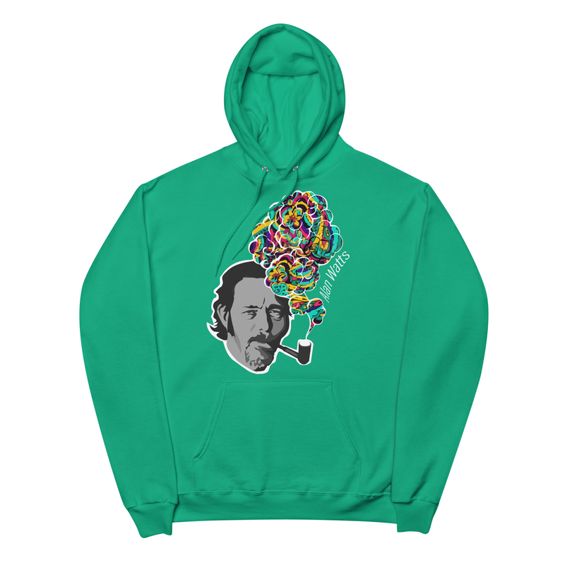 Alan Watts - Colorful Smoke - Zen Buddhism Unisex fleece hoodie