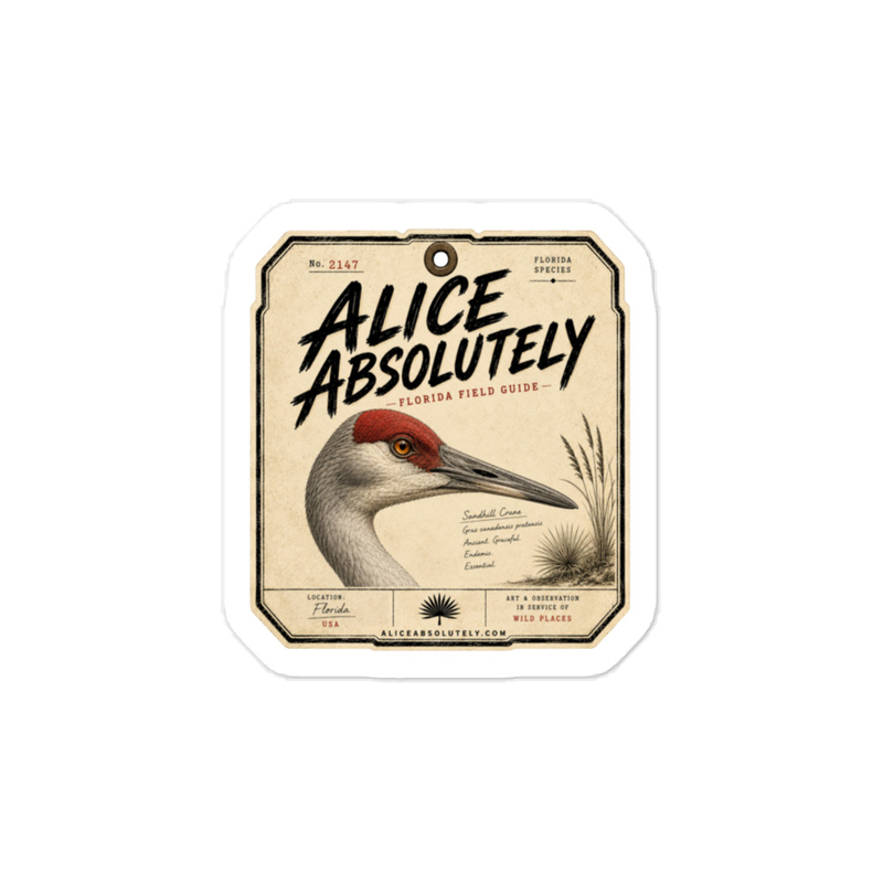 Sandhill Crane Vinyl Decal