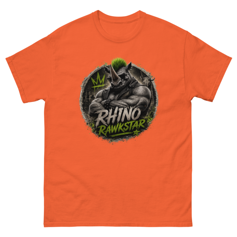 Rhino Rawkstar: Emblem Classic Tee — Orange / M