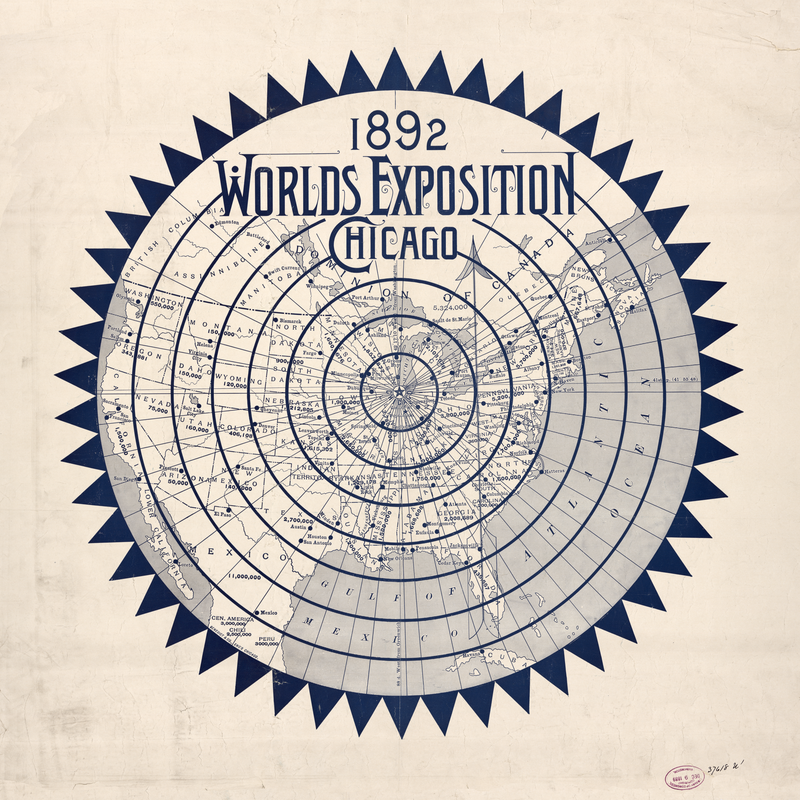 1892 Worlds Exposition, Chicago, Multiple Sizes