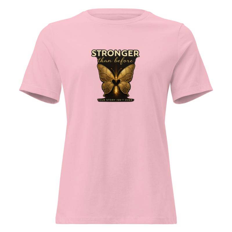 Stronger Than Before Butterfly Tee - "Your Story Isn't Over" Inspirational Women's Shirt