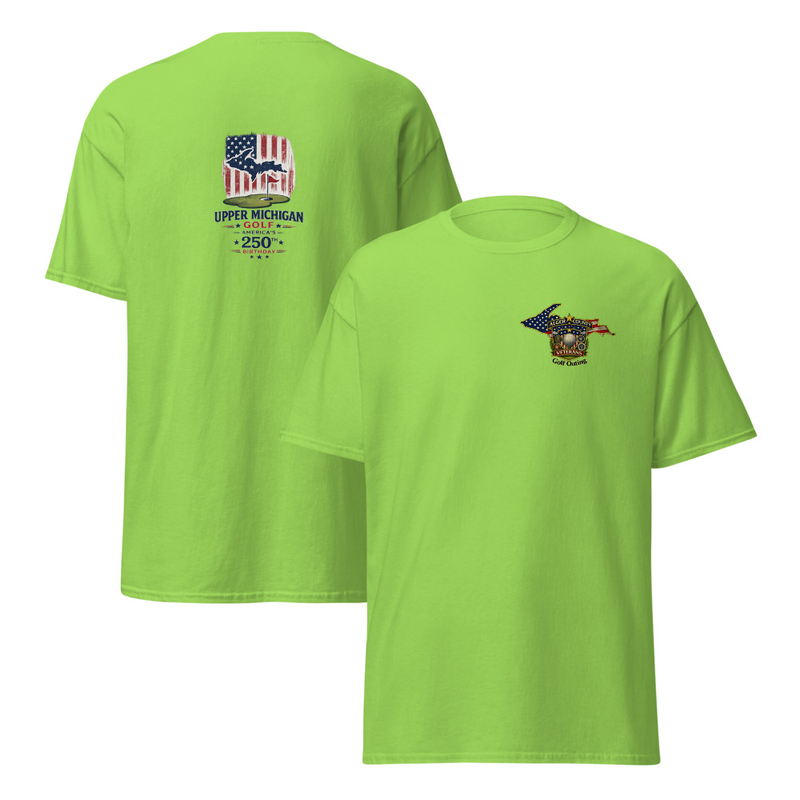 Alger County Veteran's Golf Outing Logo #4 Unisex classic tee – S, Lime