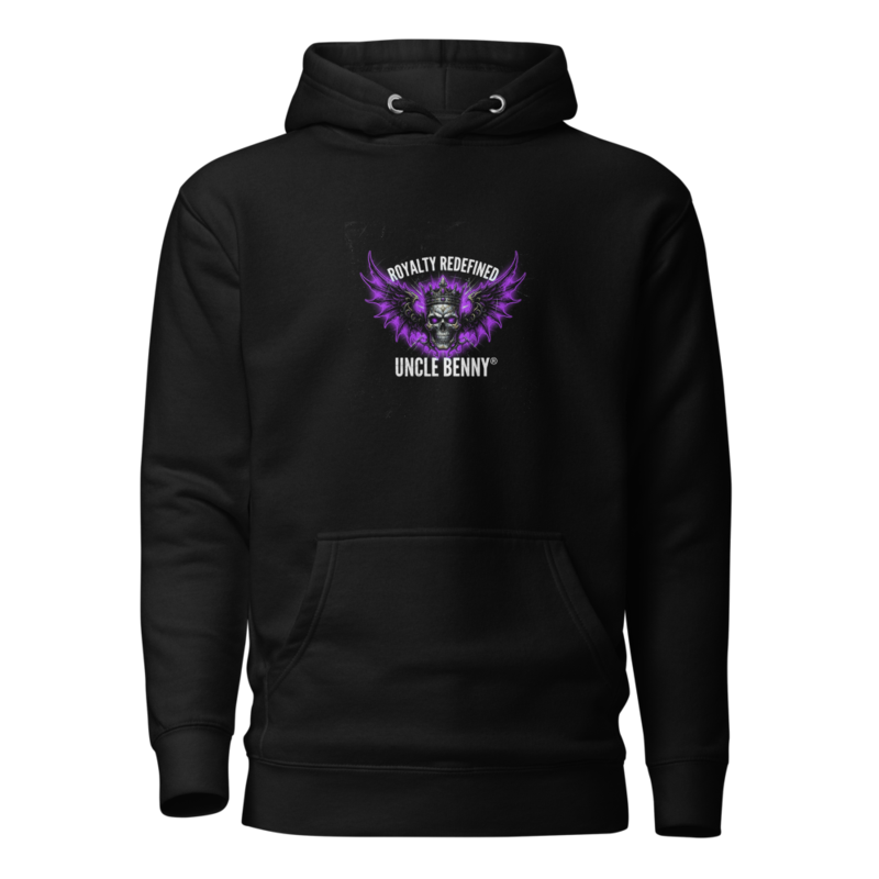 Uncle Benny ® Winged Skull Crown Hoodie Neon Purple EST. 2020