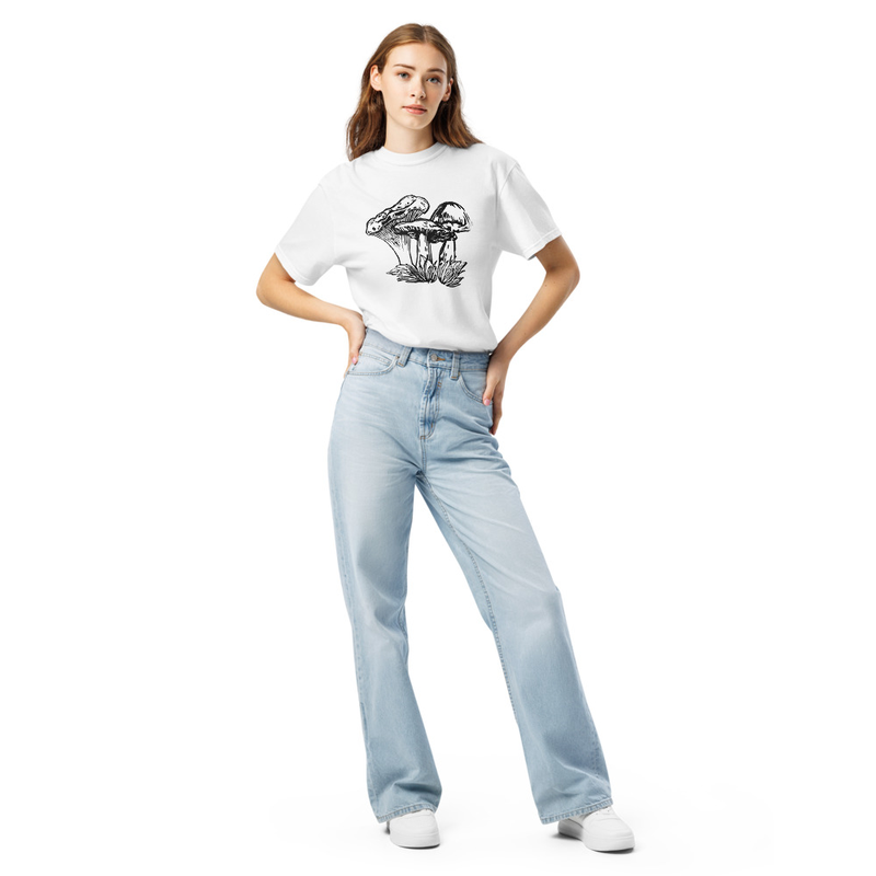 Mushroom Plant Family Unisex T-shirt – 4XL, White