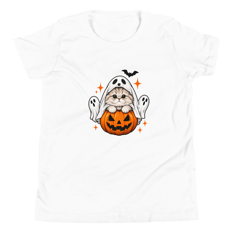 Persian Cat Ghost Pumpkin Halloween T-shirt – view 3