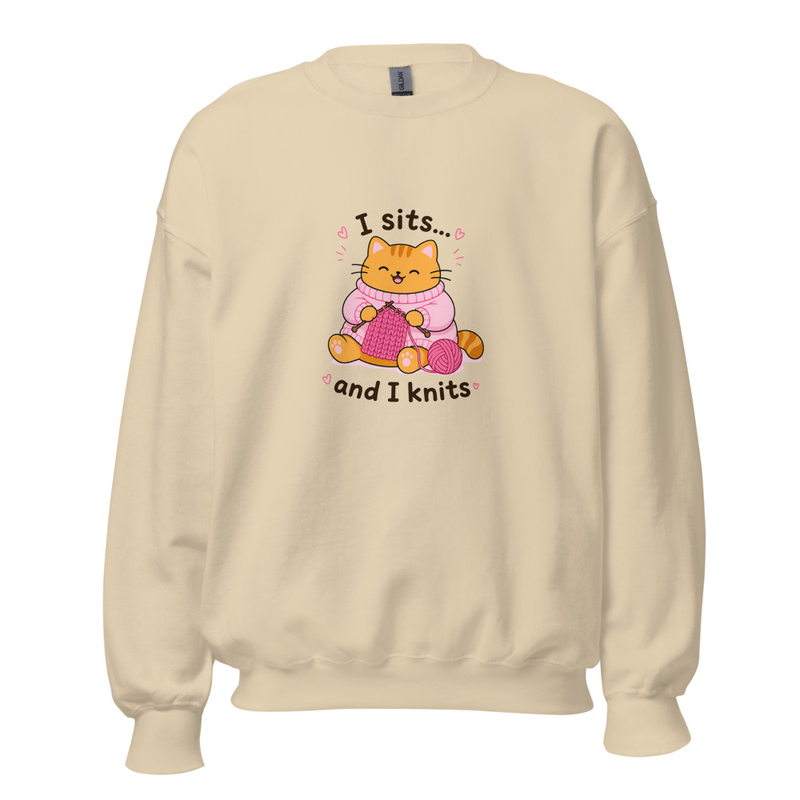 Ginger Cat Knitting Jumper – 3XL, Sand