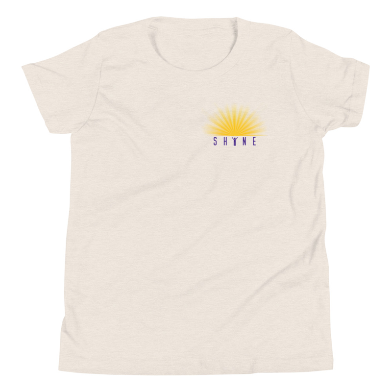 SHINE T-shirt - Youth – XL, Heather Dust