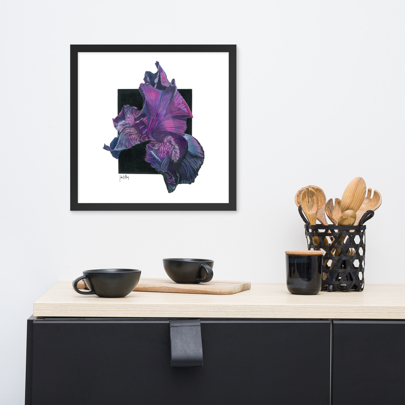 The Power Of Purple Framed Print – 16″×16″, Black