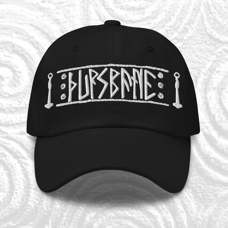 Embroidered hat, Thursbane Logo, "Heathen" text on back