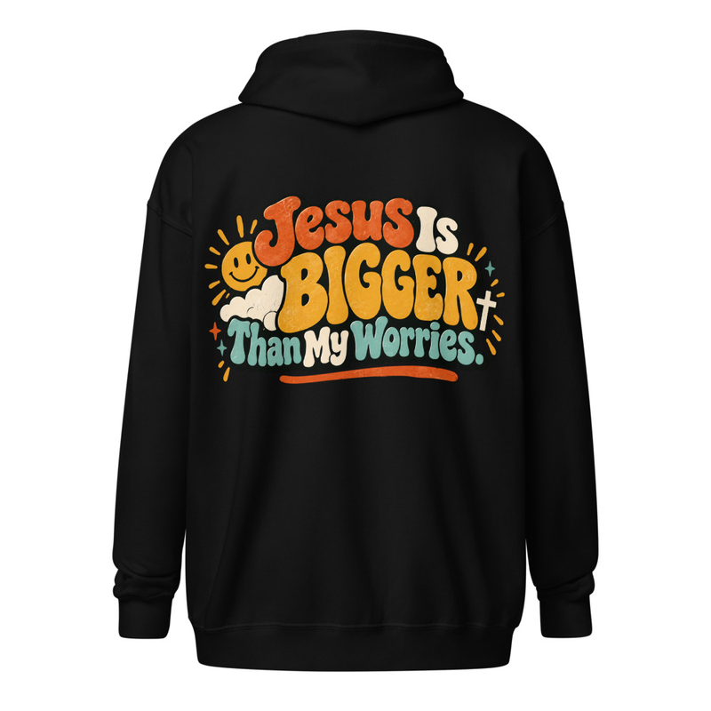 Jesus Bigger Zip Hoodie