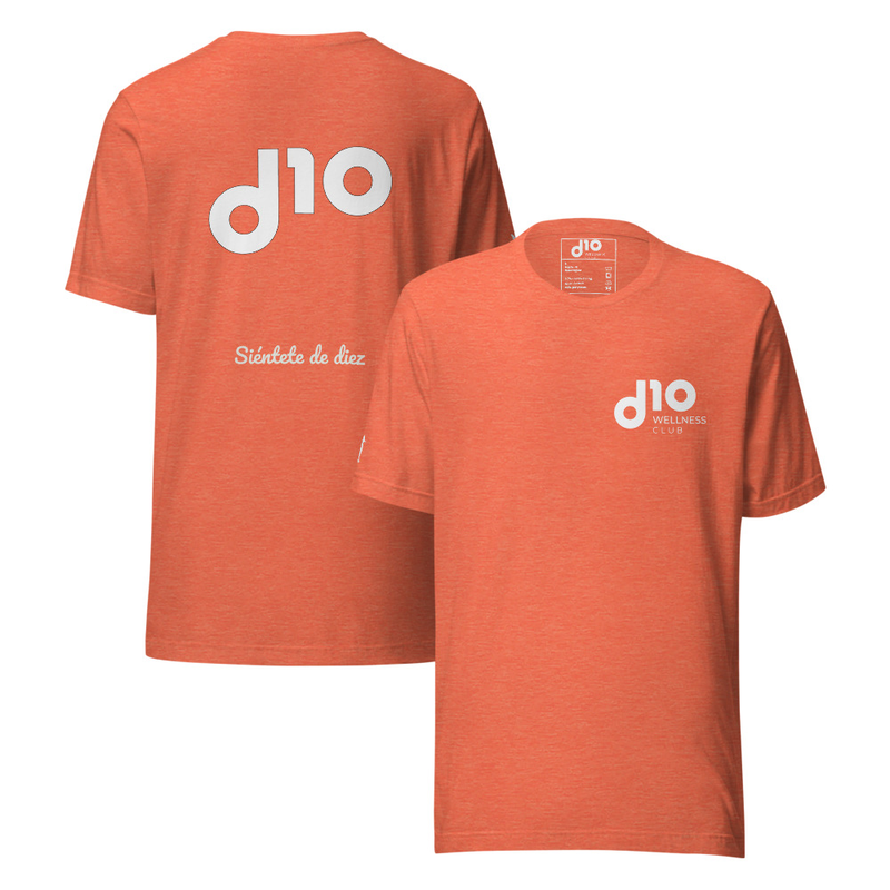 Unisex Basic t-shirt | White Logo – XL, Heather Orange