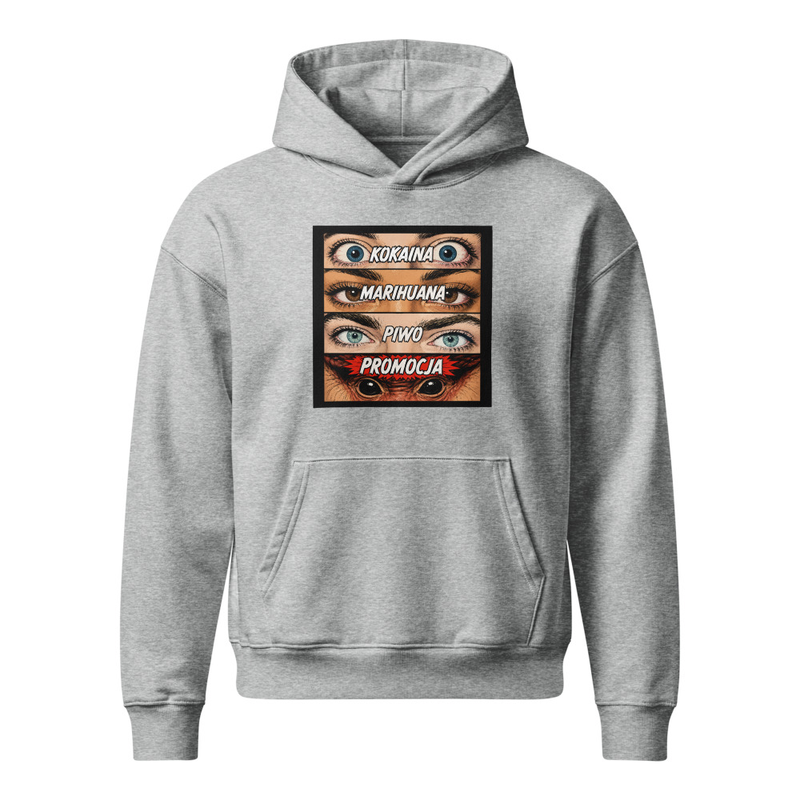 Bluza z Kapturem "Magia Promocji" - kolor Heather Grey