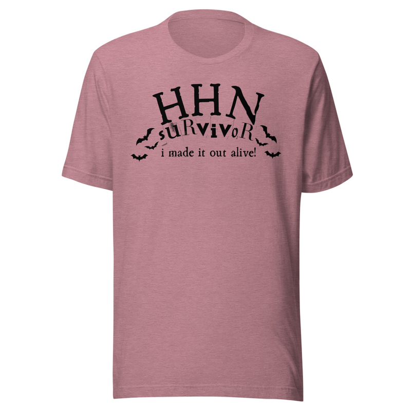 Horror Survivor Tee – M, Heather Orchid