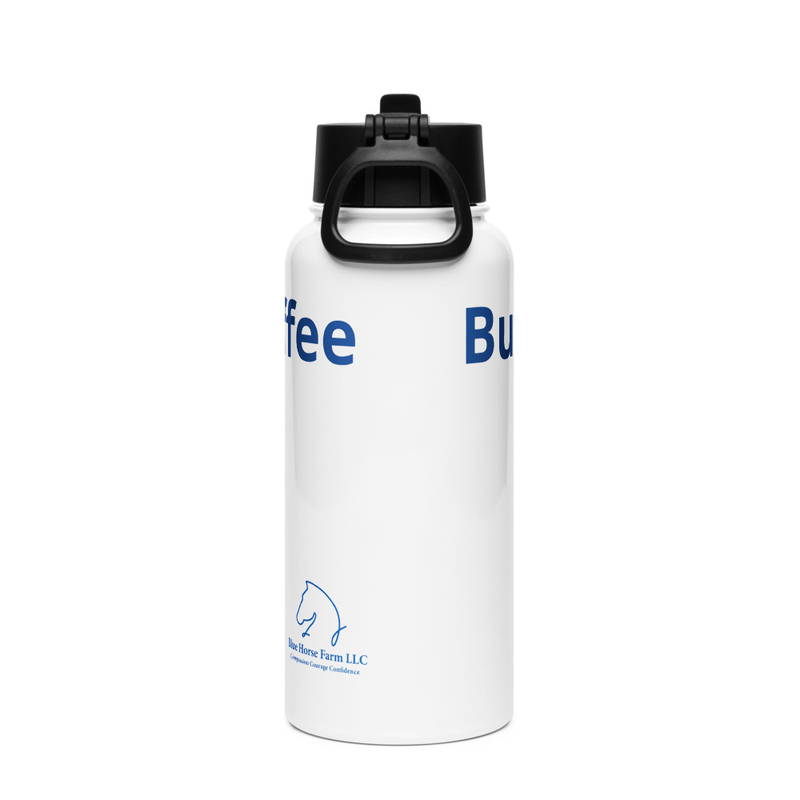 BHF Butt First Stainless steel water bottle with a straw lid