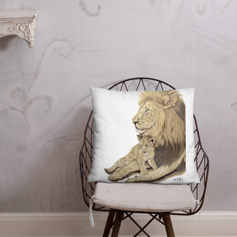 King of the Jungle - Basic Pillow – 22″×22″