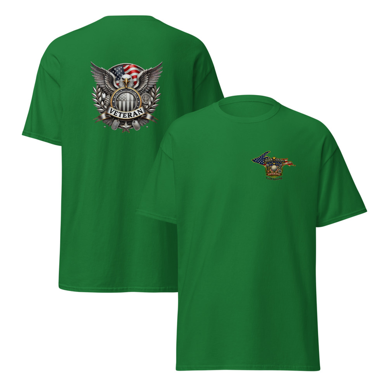 Alger County Veteran Unisex classic tee – S, Turf Green