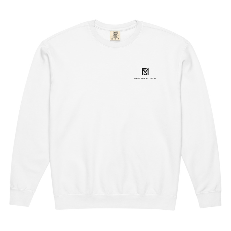 The Made For Millions® Founder Crewneck White (Unisex) – S, White