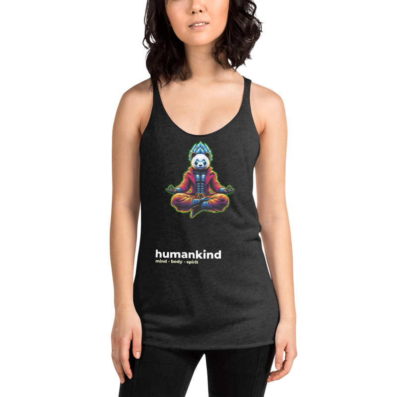 meditation panda women's racerback tank